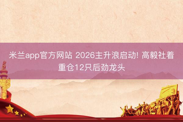 米兰app官方网站 2026主升浪启动! 高毅社着重仓12只后劲龙头