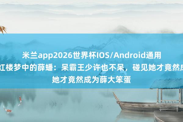 米兰app2026世界杯IOS/Android通用手机版下载 红楼梦中的薛蟠:呆霸王少许也不呆,碰见她才竟然成为薛大笨蛋
