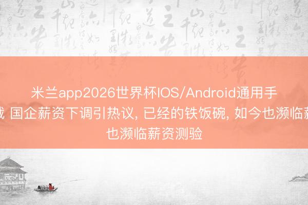 米兰app2026世界杯IOS/Android通用手机版下载 国企薪资下调引热议， 已经的铁饭碗， 如今也濒临薪资测验