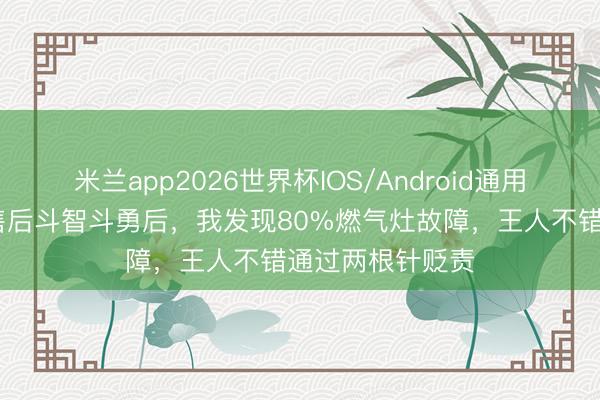 米兰app2026世界杯IOS/Android通用手机版下载 和售后斗智斗勇后，我发现80%燃气灶故障，王人不错通过两根针贬责