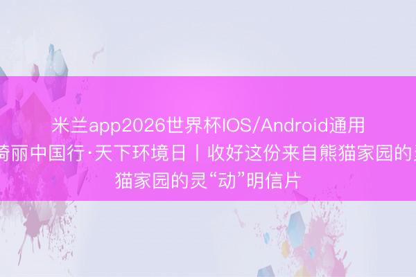 米兰app2026世界杯IOS/Android通用手机版下载 绮丽中国行·天下环境日丨收好这份来自熊猫家园的灵“动”明信片